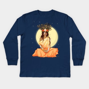 By the Light of The Moon Kids Long Sleeve T-Shirt